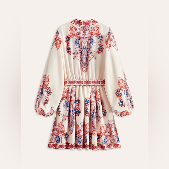 Commense Red and Blue Patterned Dress - Picture 2 of 4